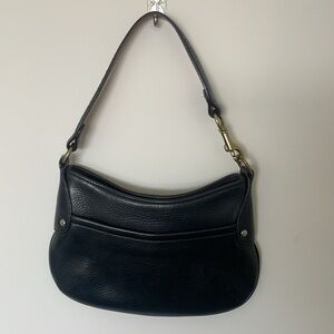 Vintage Coach Black Pebbled Leather Shoulder Bag # 9604